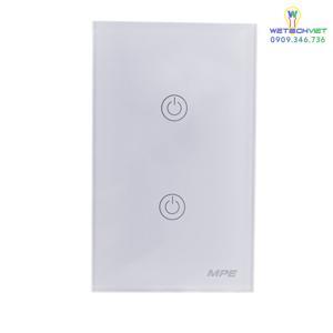 Mặt 2 công tắc chữ nhật Zigbee SW2/ZB