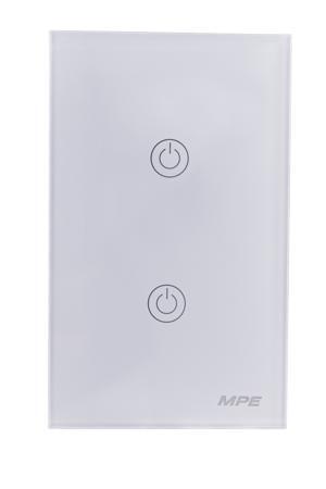 Mặt 2 công tắc chữ nhật Zigbee SW2/ZB