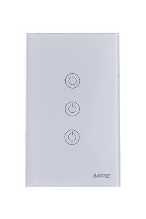 Mặt 3 công tắc chữ nhật Zigbee SW3/ZB