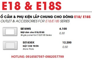 Mặt che trơn viền thẳng LiOA SE1830X