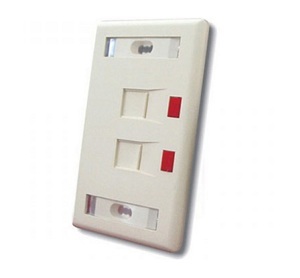 Mặt chữ nhật 2 cổng Commscope Outlet RJ45 Wall Plate White 272368-2