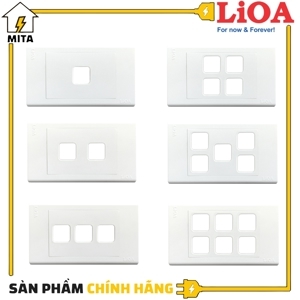 Mặt lỗ vuông viền thẳng mặt 6 lỗ LiOA E18S6X