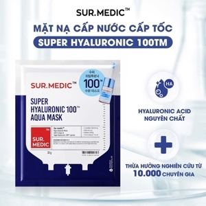 Mặt Nạ cấp nước cấp tốc Sur.Medic Super Hyaluronic 100tm Aqua Mask 30g