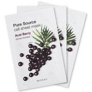 Mặt Nạ Dâu Rừng Missha Pure Source Cell Sheet Mask - Acai Berry