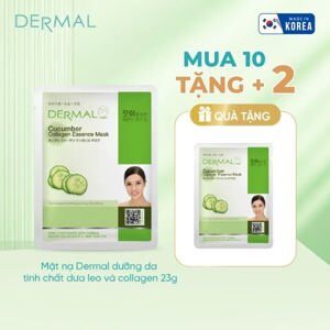 Mặt nạ dưỡng da tinh chất dưa leo Dermal Cucumber Collagen Essence Mask 23g