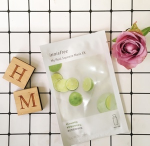 Mặt nạ giấy chanh Innisfree It's Real Squeeze Mask Title Lime