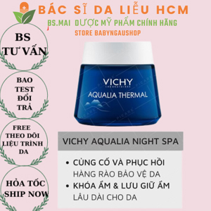 Mặt nạ ngủ cung cấp dưỡng chất Vichy Aqualia Thermal Night Spa 75ml