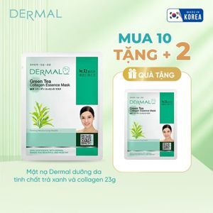 Mặt nạ trà xanh Dermal Green Tea Collagen Essence Mask