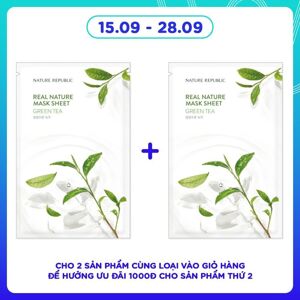 Mặt nạ trà xanh Nature Republic Real Nature Green Tea Mask Sheet 23ml