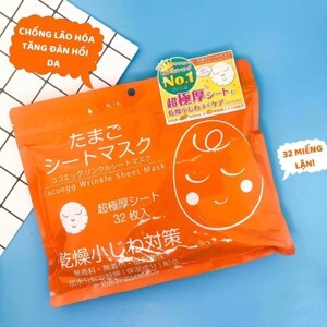 Mặt nạ trứng Cocoegg Wrinkle Sheet Mask dưỡng ẩm chống lão hóa 32 miếng