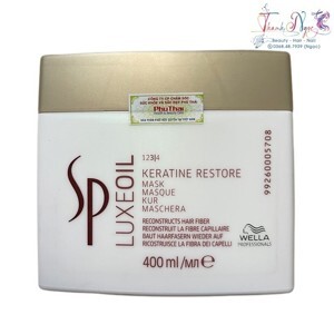 Mặt nạ ủ tóc chữa trị tóc hư SP Wella Luxe Oil Keratin Restore Mask 400ml