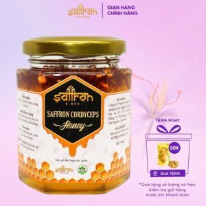 Mật ong bạc hà đông trùng hạ thảo nhụy hoa nghệ tây Saffron Cordyceps Hone 180ml