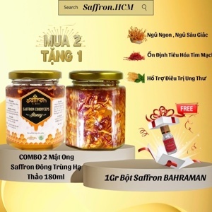 Mật ong bạc hà đông trùng hạ thảo nhụy hoa nghệ tây Saffron Cordyceps Hone 180ml
