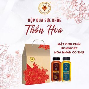 Mật ong chín hoa nhãn cổ thụ Honimore hũ 500g