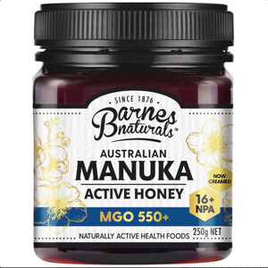 Mật ong Manuka Úc Barnes Naturals Australian Manuka Honey 250g MGO 550+