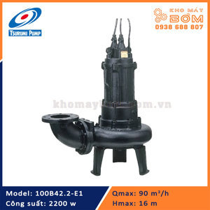 Máy bơm chìm hút nước thải cánh kín Tsurumi 100B42.2 - 2.2Kw