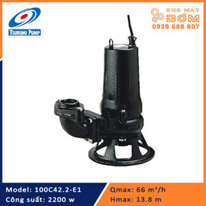 Máy bơm chìm hút nước thải cánh cắt Tsurumi 100C42.2 - 3HP