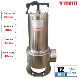 Máy bơm chìm hút nước thải Veratti VS-2.2 2200W