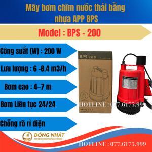 Máy bơm chìm nước thải APP BPS-200 - 1/4 HP