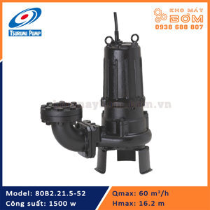 Máy bơm chìm nước thải cánh kín Tsurumi 80B21.5 - 2HP