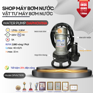 Máy bơm chìm nước thải Daphovina 1.5 hp