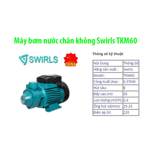 Máy bơm đẩy cao Swirls TKM60 370W (0,5HP)