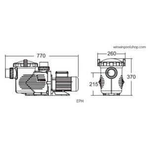 Máy bơm hồ bơi EMAUX EPH 400 4HP 220V