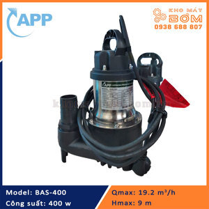 Máy bơm hố móng, bùn loãng APP BAS-400 1/2HP