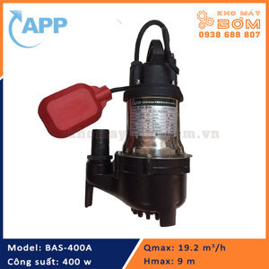 Máy bơm hố móng, bùn loãng APP BAS-400A 1/2HP