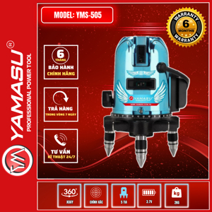 Máy cân bằng laser 5 tia xanh Yamasu YMS-505