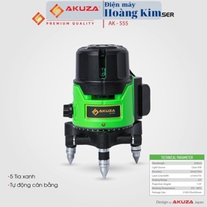 Máy cân mực Laser 5 tia xanh Akuza AK-555