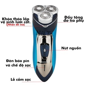 Máy Cạo Râu 3 Lưỡi Kemei KM-7390