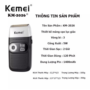 Máy cạo râu kemei 2026
