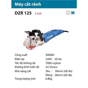 Máy cắt rãnh tường 5 lưỡi Dongcheng DZR125