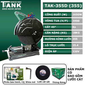 Máy cắt sắt Tupank TAK-355D