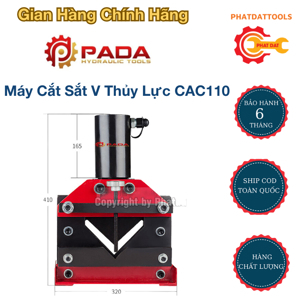 Máy cắt sắt V thủy lực CAC100