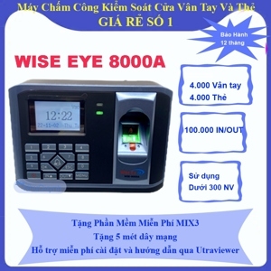 Máy chấm công vân tay và thẻ cảm ứng Wise Eye WSE-8000A