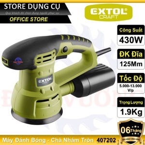 Máy chà nhám tròn 430W EXTOL 407202