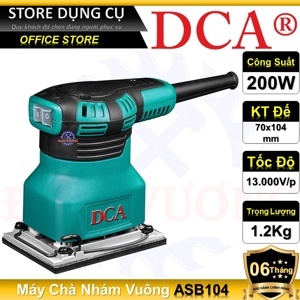 Máy chà nhám vuông 200W DCA ASB104