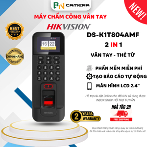 Máy chấm công kiểm soát ra vào Hikvision DS-K1T804AMF
