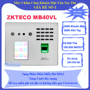 Máy chấm công và kiểm soát ra vào ZKTeco MB40-VL