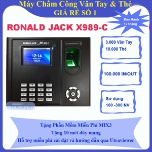 Máy chấm công vân tay RONALD JACK X989-C