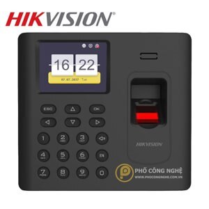 Máy chấm công vân tay, thẻ Hikvision DS-K1A802AEF-B