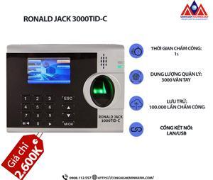 Máy chấm công vân tay và thẻ cảm ứng Ronald Jack 3000TID-C