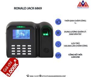 Máy chấm công vân tay và thẻ cảm ứng Ronald Jack 6869