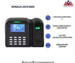 Máy chấm công vân tay và thẻ cảm ứng Ronald Jack 6869