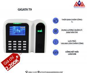 Máy chấm công vân tay và thẻ Gigata T9