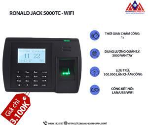 Máy chấm công vân tay và wifi Ronald Jack 5000T-C