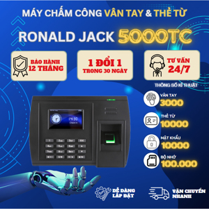 Máy chấm công vân tay và wifi Ronald Jack 5000T-C