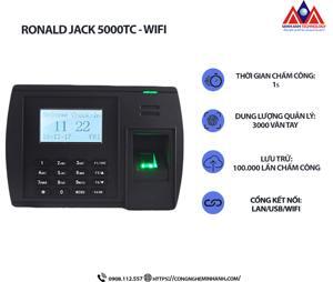 Máy chấm công vân tay và wifi Ronald Jack 5000T-C